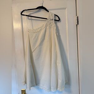 Free People Cream One-Shoulder Dress